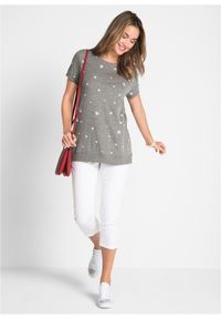 bonprix - Lekki shirt bawełniany, krótki rękaw. Kolor: szary. Materiał: bawełna. Długość rękawa: krótki rękaw. Długość: krótkie