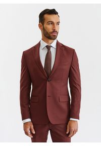 Pako Lorente - PAKO LORENTE – Gładka marynarka garniturowa w kolorze brązowym. Okazja: na ślub cywilny, na wesele. Kolor: brązowy. Materiał: wełna. Wzór: gładki. Styl: boho #1