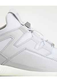 TOD'S - Białe sneakersy No Code 03. Nosek buta: okrągły. Kolor: szary. Materiał: guma, neopren. Wzór: aplikacja #5