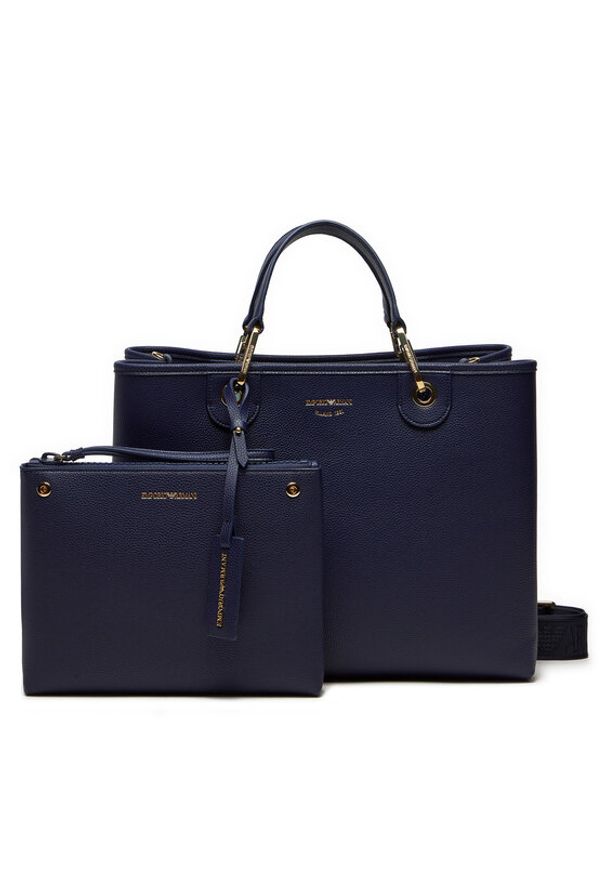 Emporio Armani Torebka EW000360 AF12036 MB051 Granatowy. Kolor: niebieski. Materiał: skórzane