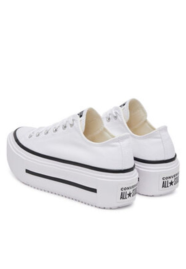 Converse Trampki Chuck Taylor All Star Lift Double Stack Platform A15491C Biały. Kolor: biały. Materiał: materiał. Obcas: na platformie