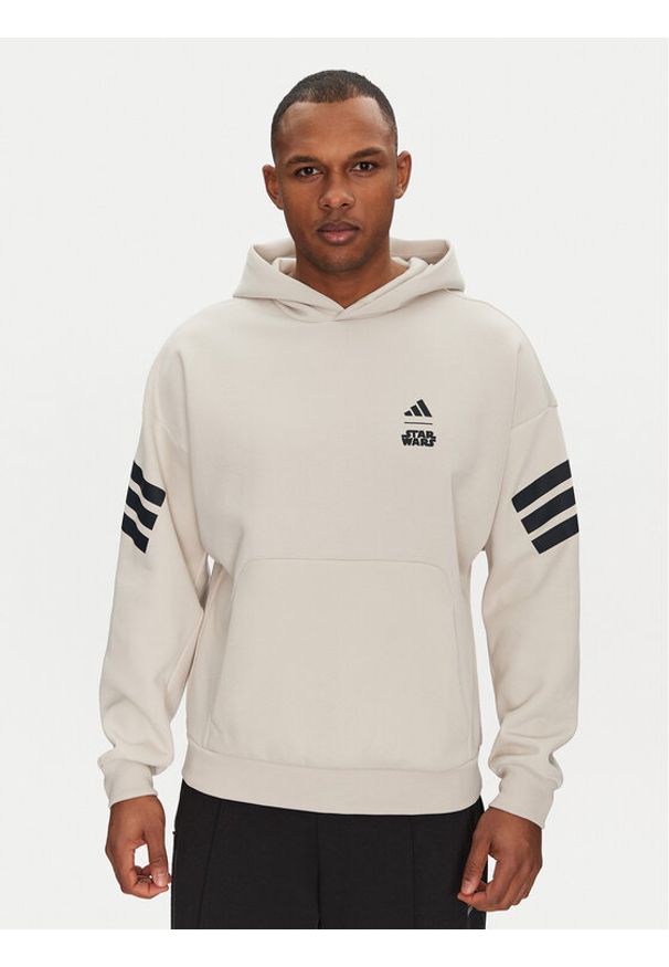 Adidas - adidas Bluza Star Wars The Mandalorian™ JI5719 Beżowy Regular Fit. Kolor: beżowy. Materiał: bawełna. Wzór: motyw z bajki