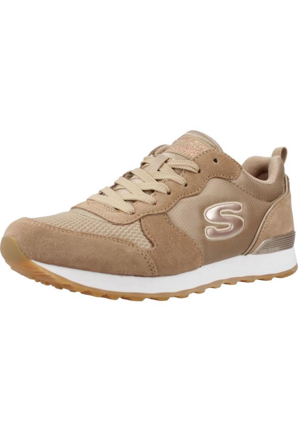 skechers - Buty SKECHERS 85GOLDN GURL Brązowy. Zapięcie: sznurówki. Kolor: brązowy. Materiał: materiał, tkanina. Szerokość cholewki: normalna. Model: Skechers Sport. Sport: turystyka piesza