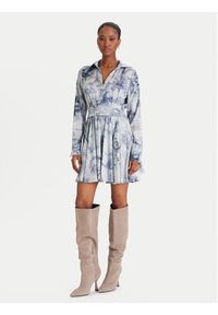 Guess Sukienka koktajlowa W5YK00 WF1T2 Niebieski Regular Fit. Kolor: niebieski. Materiał: syntetyk. Styl: wizytowy #3