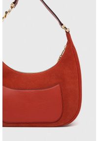 MICHAEL Michael Kors torebka zamszowa kolor czerwony. Kolor: czerwony. Materiał: zamszowe. Rodzaj torebki: na ramię #2