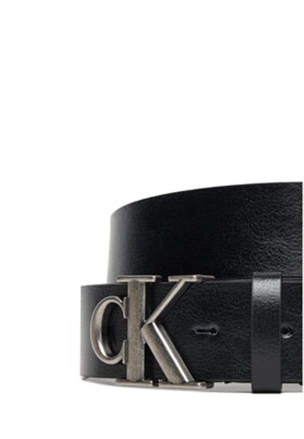 Calvin Klein Pasek Męski Ck Buckle Tumbled 35Mm LV04D7016G Czarny. Kolor: czarny. Materiał: skóra