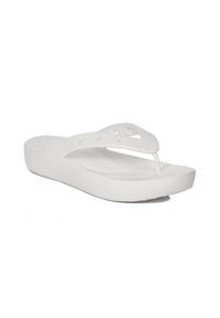 Japonki damskie Crocs Platform Flip. Kolor: biały. Materiał: syntetyk, materiał. Obcas: na platformie