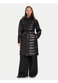 Calvin Klein Płaszcz zimowy LV044D543G Czarny Slim Fit. Kolor: czarny. Materiał: syntetyk. Sezon: zima