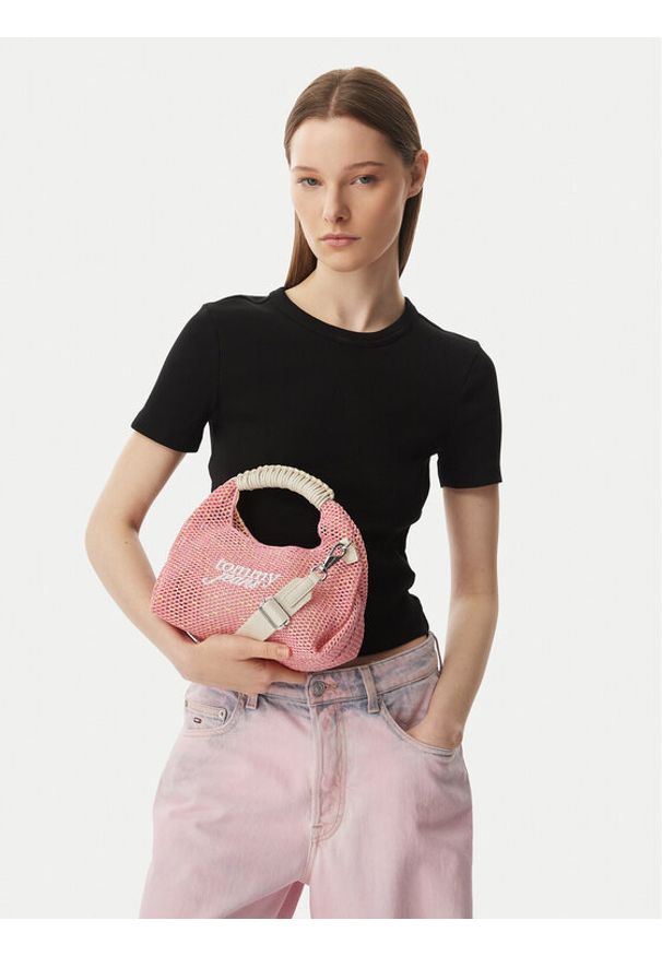 Tommy Jeans Torebka Tjw Summer Crochet Crossover AW0AW18779 Różowy jasny. Kolor: różowy