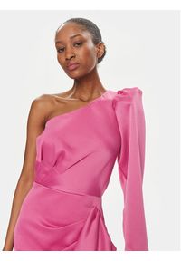 Rinascimento Sukienka koktajlowa CFC0117640003 Różowy Regular Fit. Kolor: różowy. Materiał: syntetyk. Styl: wizytowy #5