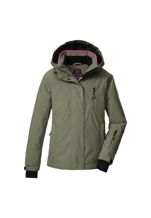 Kurtka narciarska z kapturem dla dziewczynki Killtec KSW 205. Typ kołnierza: kaptur. Kolor: zielony. Sezon: zima. Sport: narciarstwo