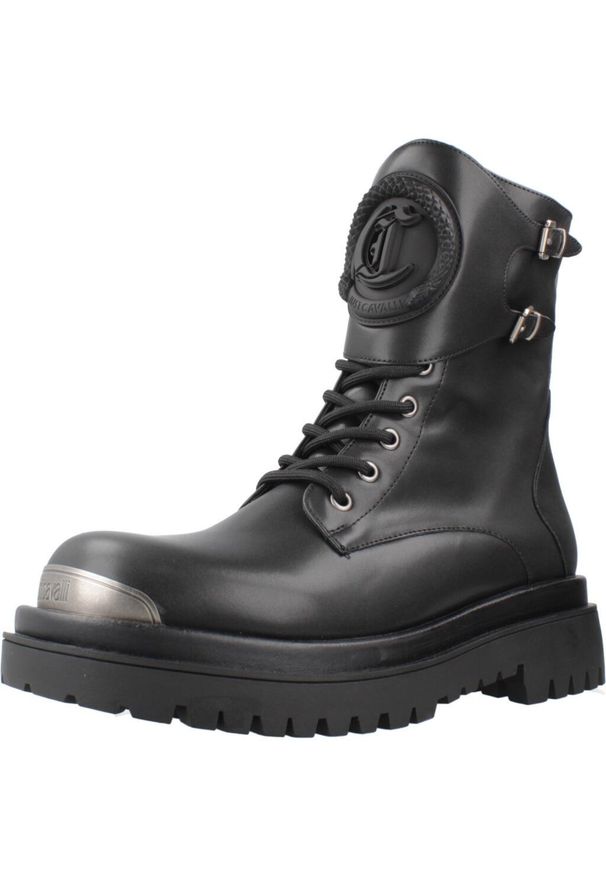 Just Cavalli - Buty JUST CAVALLI FONDO BOURNE Czarny. Kolor: czarny. Materiał: tkanina, syntetyk. Sport: turystyka piesza