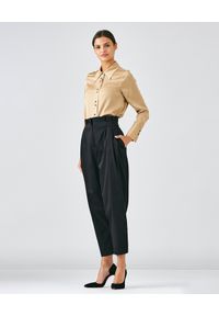 CASTELLANI - Czarne bawełniane spodnie. Kolor: czarny. Materiał: bawełna #5