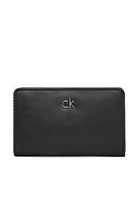 Calvin Klein Duży Portfel Damski Ck Re-Lock Medium Bifold LV04F1033G Czarny. Kolor: czarny. Materiał: skóra