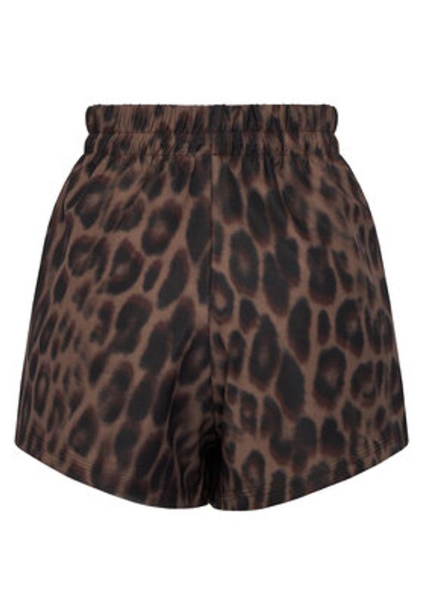 Adidas - adidas Szorty sportowe Seasonal Essentials Leopard Print JZ0199 Brązowy Regular Fit. Kolor: brązowy. Materiał: syntetyk. Wzór: nadruk