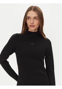 Adidas - adidas Bluzka Structured Interlock JJ0937 Czarny Slim Fit. Kolor: czarny. Materiał: bawełna #4