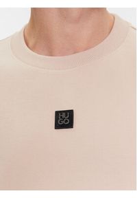 Hugo Bluza Dettil 50509270 Beżowy Regular Fit. Kolor: beżowy. Materiał: bawełna #4