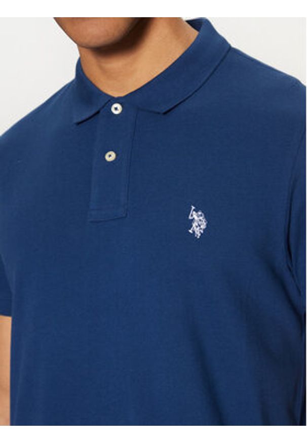 U.S. Polo Assn. Polo MUP3312 Granatowy Regular Fit. Typ kołnierza: polo. Kolor: niebieski. Materiał: bawełna