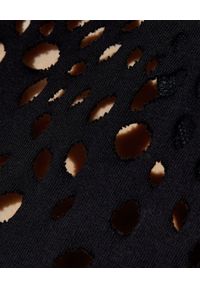 SER.O.YA - Czarny t-shirt. Kolor: czarny. Materiał: jeans, bawełna. Wzór: aplikacja, ażurowy #3