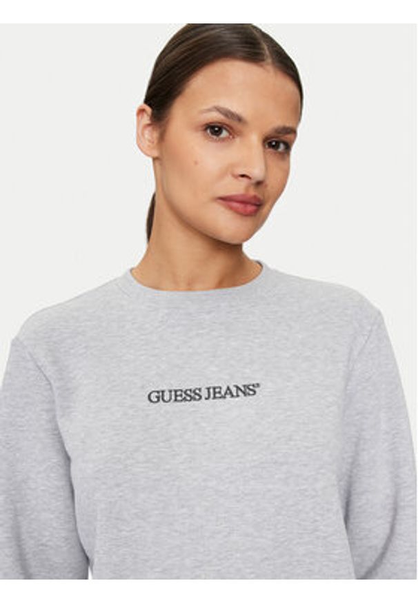 Guess Jeans Bluza W4YQ10 KC811 Szary Regular Fit. Kolor: szary. Materiał: bawełna