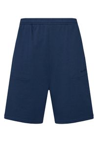 TOMMY HILFIGER - Tommy Hilfiger Szorty sportowe Terry UM0UM03914 Granatowy Regular Fit. Kolor: niebieski. Materiał: bawełna. Styl: sportowy #1