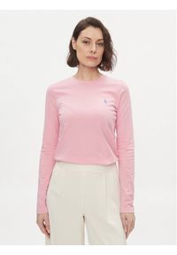 Polo Ralph Lauren Bluzka Newlsrltpp 211898699013 Różowy Regular Fit. Typ kołnierza: polo. Kolor: różowy. Materiał: bawełna