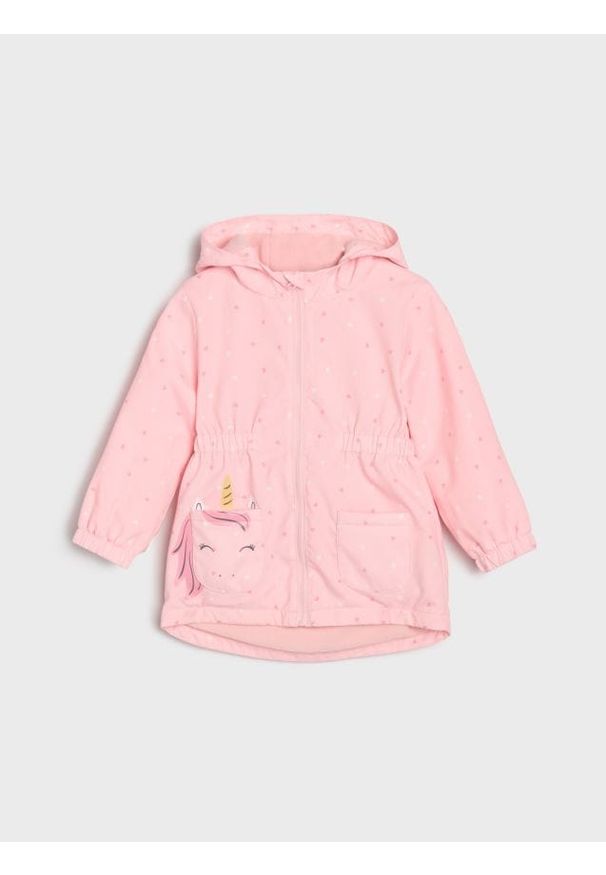 Sinsay - Ciepła kurtka z kapturem - różowy. Typ kołnierza: kaptur. Kolor: różowy