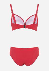 Born2be - Czerwone Bikini Dwuczęściowe Zabudowane na Grubych Ramiączkach z Regulacją Aroaete. Kolekcja: plus size. Kolor: czerwony. Długość: krótkie #6
