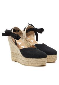 Manebi Espadryle La Havana Heart-Shaped Wedge Espadrilles O 7.9 WH Czarny. Kolor: czarny. Materiał: materiał