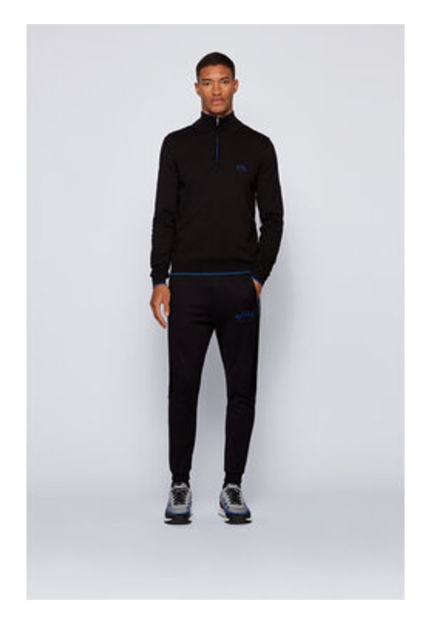 BOSS - Boss Sweter Ziston W20 50440329 Czarny Regular Fit. Kolor: czarny. Materiał: bawełna
