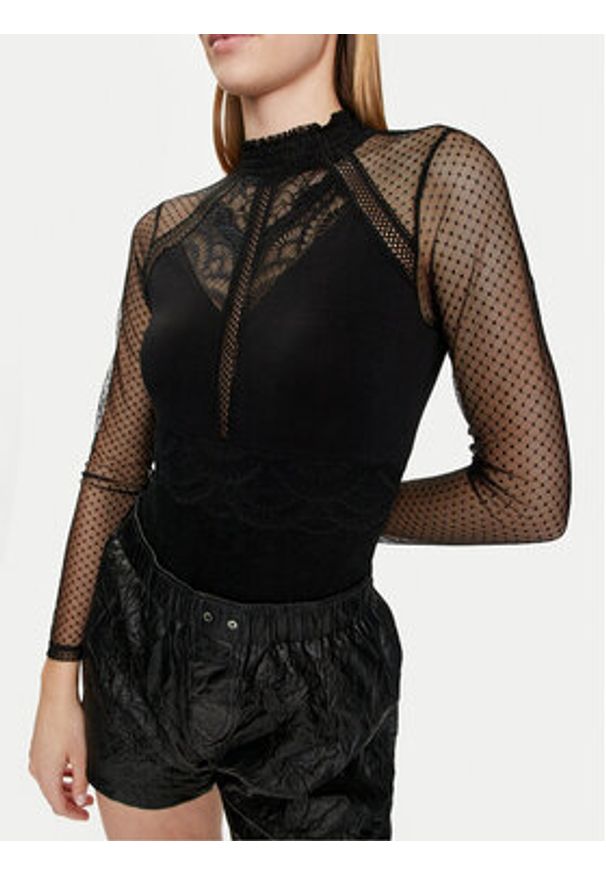 Morgan Body 241-TJULIE Czarny Slim Fit. Kolor: czarny. Materiał: wiskoza