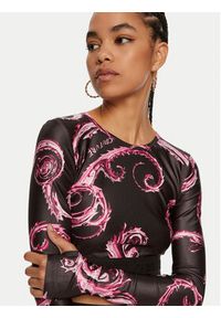 Versace Jeans Couture Bluzka 77HAH218 JS360 Czarny Slim Fit. Kolor: czarny. Materiał: syntetyk #3