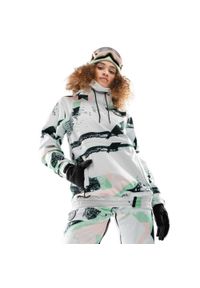 SIROKO - Kurtka snowboardowa damska W1-W Delirium. Kolor: biały. Materiał: materiał, softshell. Sport: snowboard