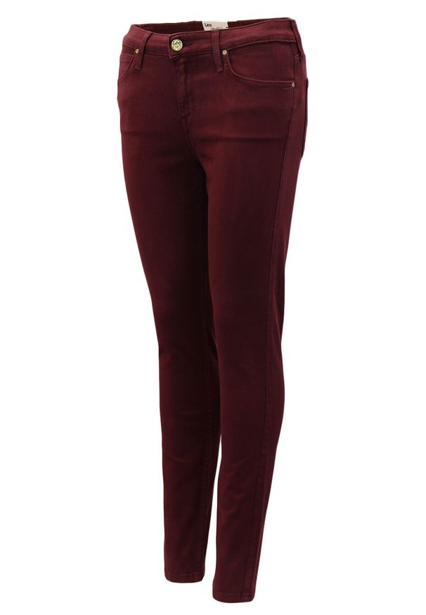 Lee - LEE SKINNY DAMSKIE SPODNIE SCARLETT RICH BURGUNDY L526GHIS