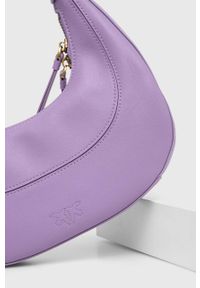 Pinko torebka skórzana kolor fioletowy. Kolor: fioletowy. Materiał: skórzane #3