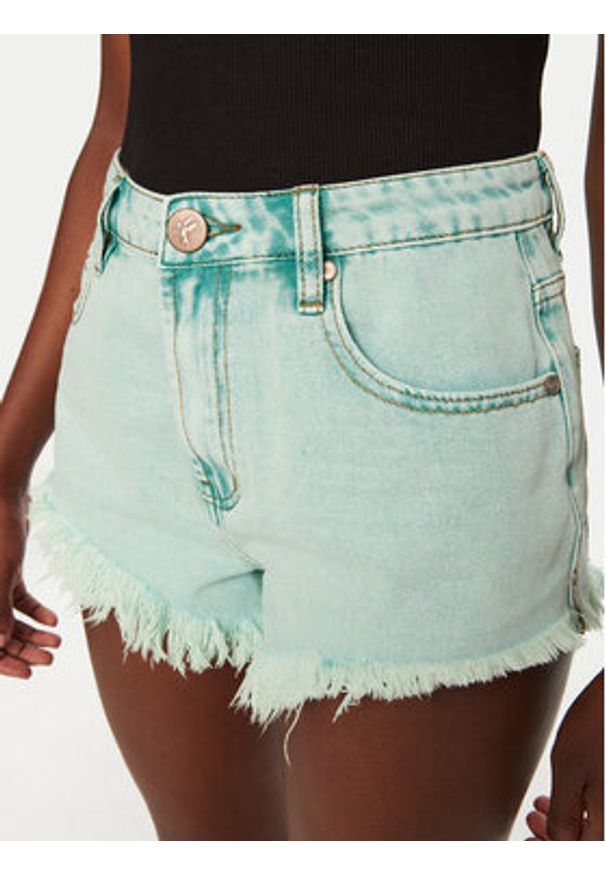 One Teaspoon Szorty jeansowe Renegades 26669 Niebieski Regular Fit. Kolor: niebieski. Materiał: bawełna