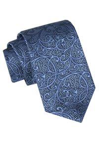 Męski Krawat - Alties - Orientalny Wzór, Kolor Niebieski. Kolor: niebieski. Materiał: tkanina. Styl: elegancki, wizytowy #1