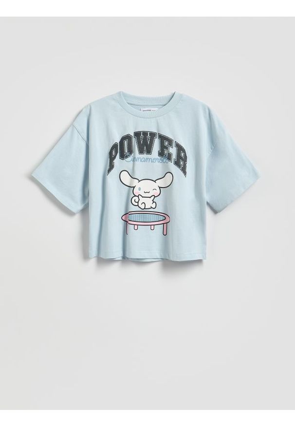 Reserved - T‑shirt Cinnamoroll - jasnoniebieski. Kolor: niebieski. Materiał: bawełna