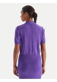 Pinko - PINKO Sweter Gorgona 105450 A2Q9 Fioletowy Regular Fit. Kolor: fioletowy. Materiał: wełna