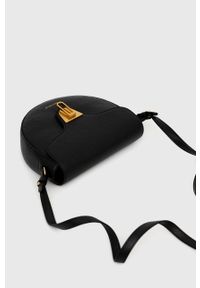 Coccinelle torebka skórzana kolor czarny. Kolor: czarny. Materiał: skórzane. Rodzaj torebki: na ramię #5