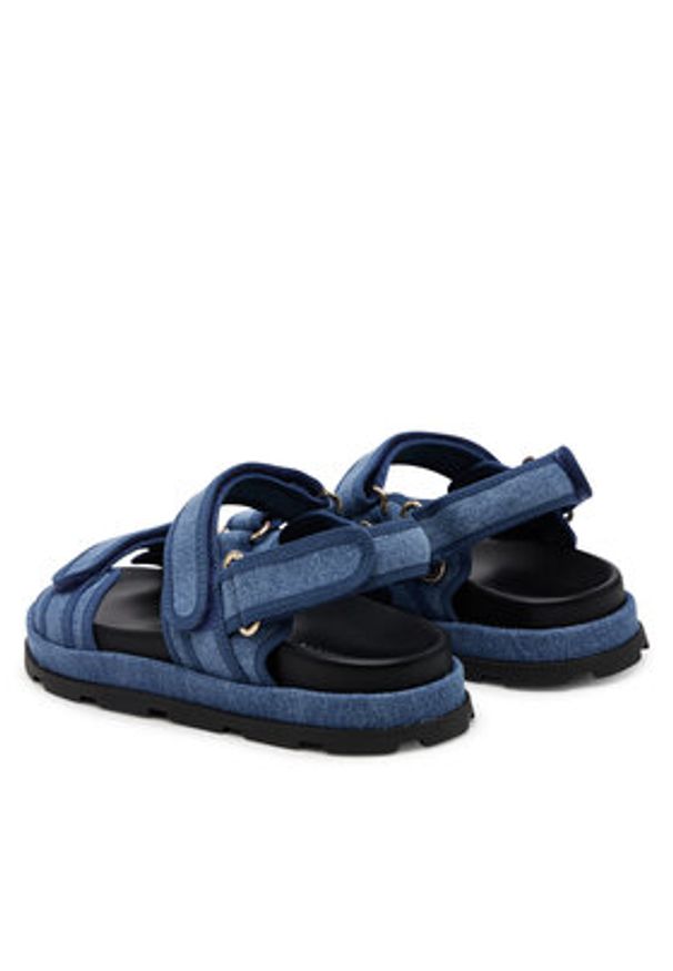 Pollini Sandały SA16244G1MTQ0707 Niebieski. Kolor: niebieski. Materiał: materiał