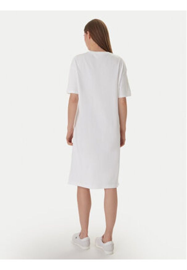 Lacoste Sukienka codzienna EF2883 Écru Oversize. Okazja: na co dzień. Kolor: kremowy. Materiał: bawełna. Typ sukienki: proste, oversize. Styl: casual