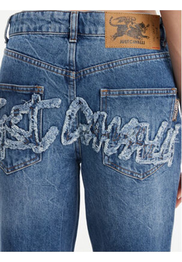 Just Cavalli Jeansy 78PAB5B5 Niebieski Wide Leg. Kolor: niebieski