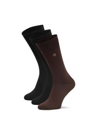 Gino Rossi Zestaw 3 par wysokich skarpet męskich CEO_AS_GR_01_W_AW25 (3-pack). Czarny. Kolor: czarny. Materiał: materiał, bawełna