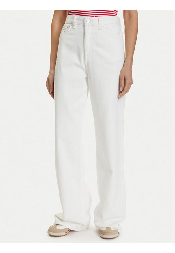 Tommy Jeans Jeansy DW0DW22648 Biały Straight Leg. Kolor: biały