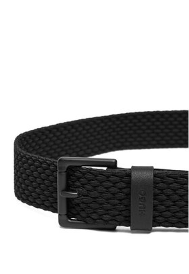Hugo - HUGO Pasek Męski 50558780 Czarny. Kolor: czarny. Materiał: materiał