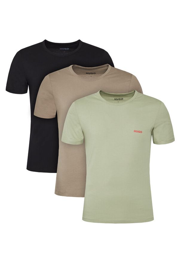 Hugo - HUGO Komplet 3 t-shirtów 50532811 Kolorowy Regular Fit. Materiał: bawełna. Wzór: kolorowy