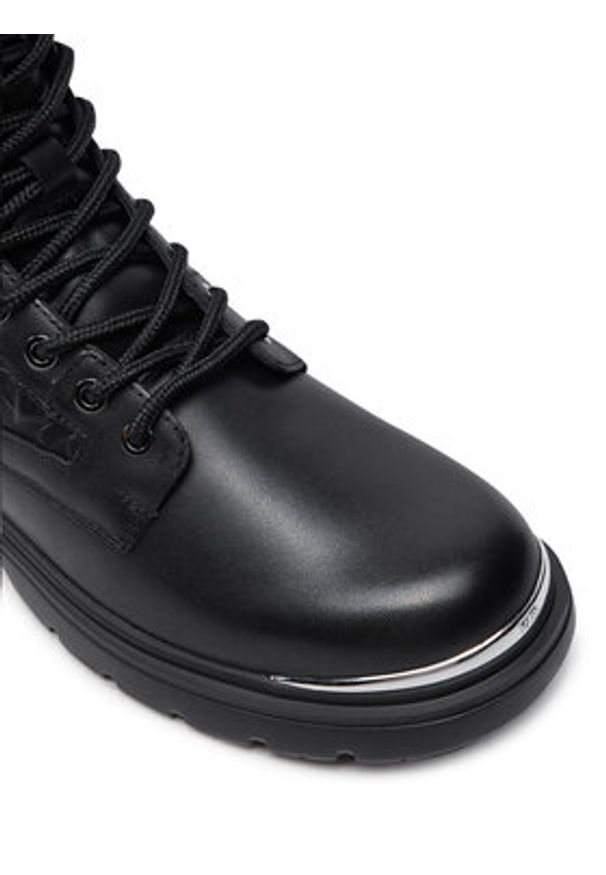 Karl Lagerfeld - KARL LAGERFELD Trapery KL13054 Czarny. Kolor: czarny. Materiał: skóra