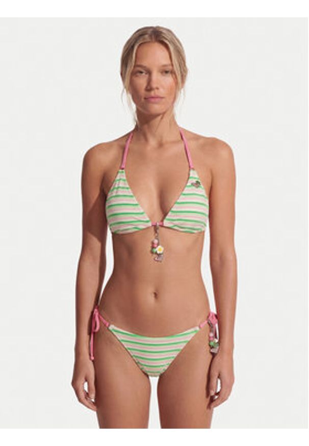 Roxy Dół od bikini Tanga Ts ERJX405256 Zielony. Kolor: zielony. Materiał: syntetyk