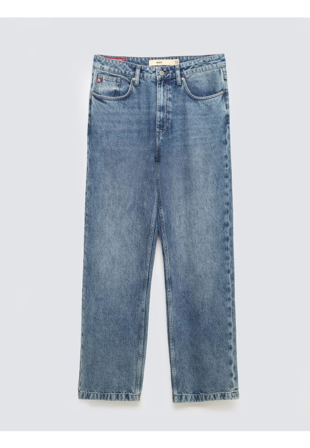 Big-Star - Jeansy męskie loose niebieskie Nate 385. Stan: podwyższony. Kolor: niebieski. Styl: vintage, klasyczny